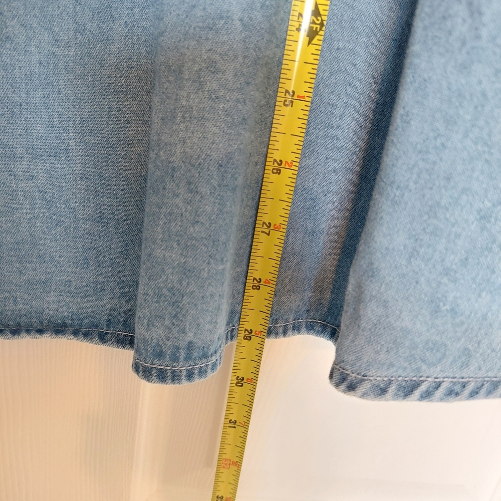 Rare Vtg. Disney Denim Button Up Winnie The Pooh Long Sleeve Shirt SZ 26/28 - Picture 8 of 15